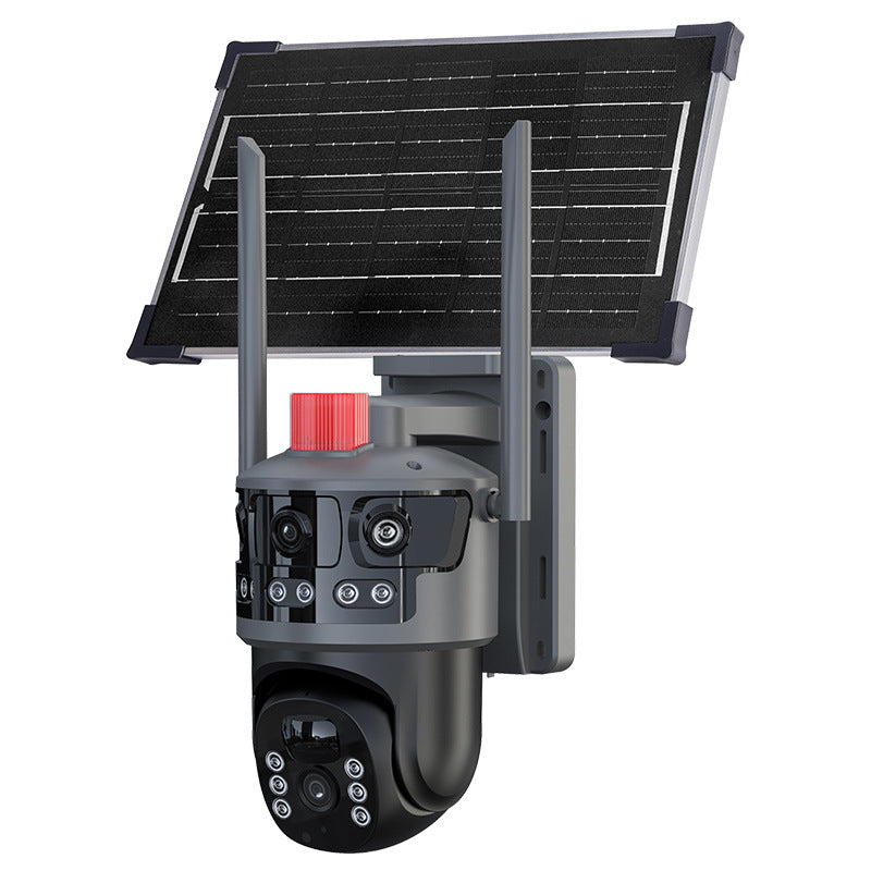 Solar 4G 360° Outdoor HD Security Camera with 3 Screens