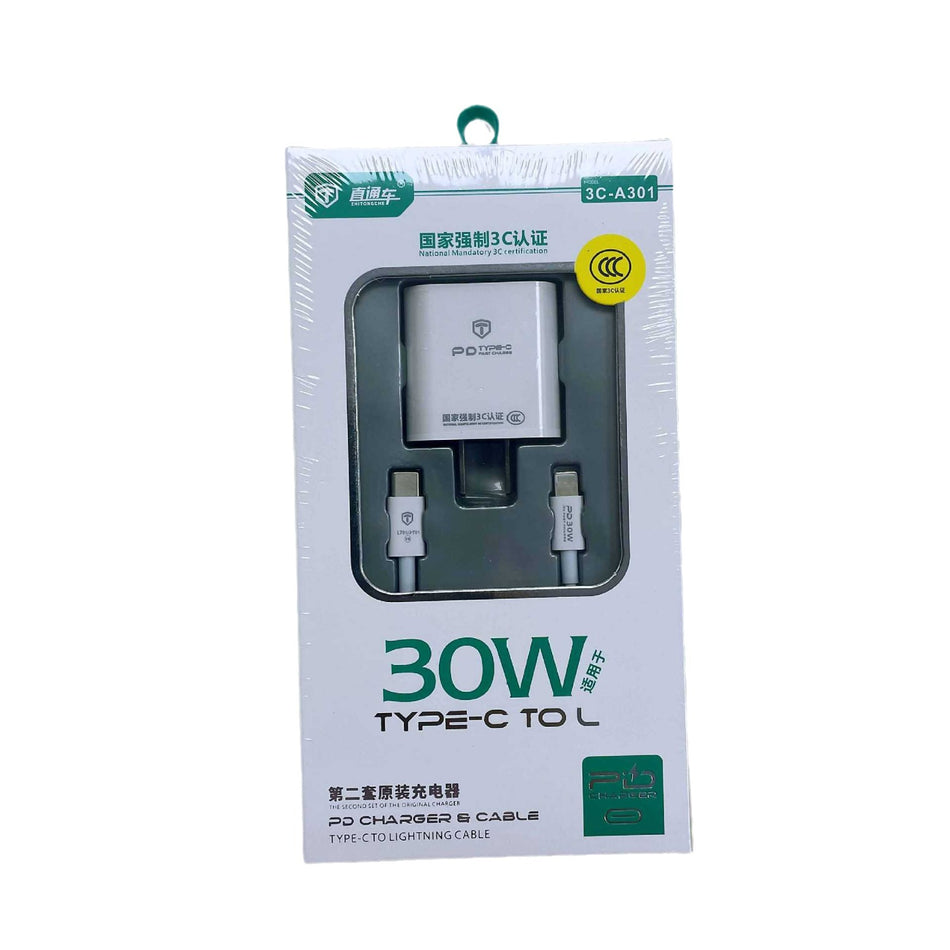 PD30W Fast Charging Adapter Set for iPhone 14–17