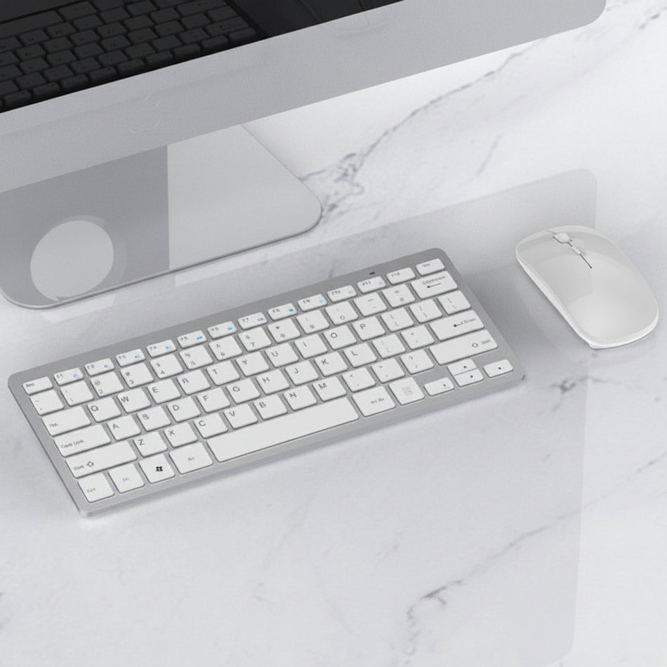 Wireless Mini Keyboard and Mouse Set with Scissor Switch Design