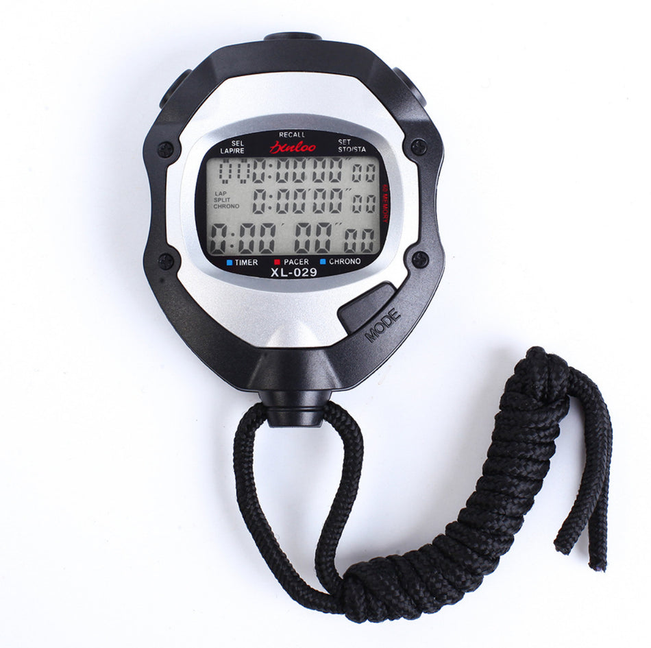 Multifunctional Electronic Stopwatch Three-Row Multi-Channel Timer