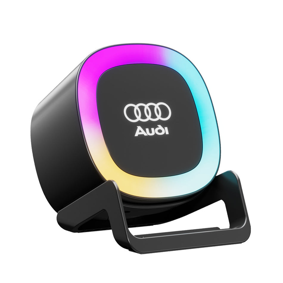 European and American Cross-Border Rgb Night Light Bluetooth Speaker Light Guide Logo Multifunctional Wireless Charger 15W Apple Wireless Charger