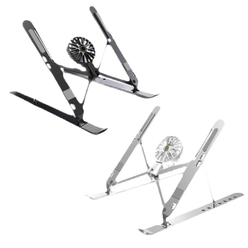 Aluminum Laptop Stand with Fan & Adjustable Base