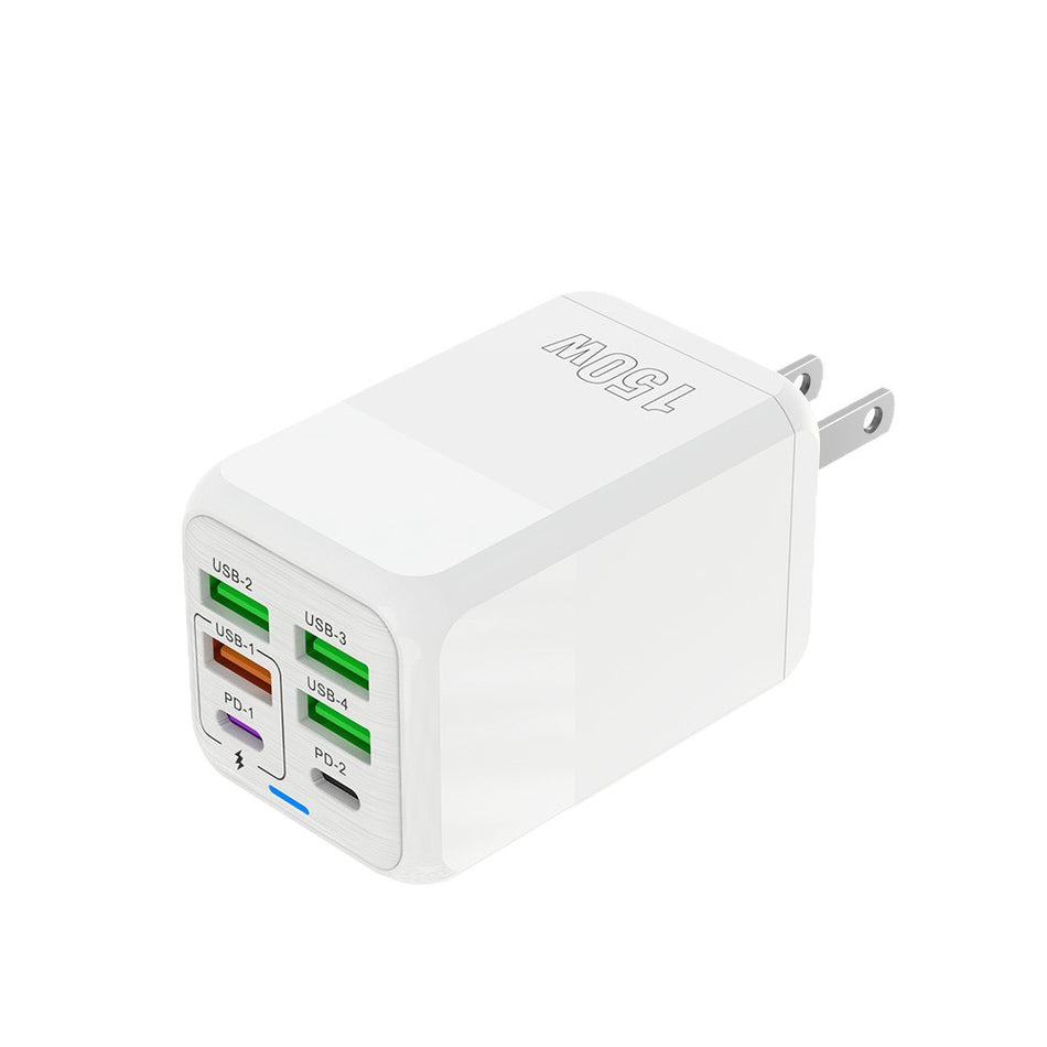 150W Multi-Port Charger – 4 USB & 2 Type-C Ports