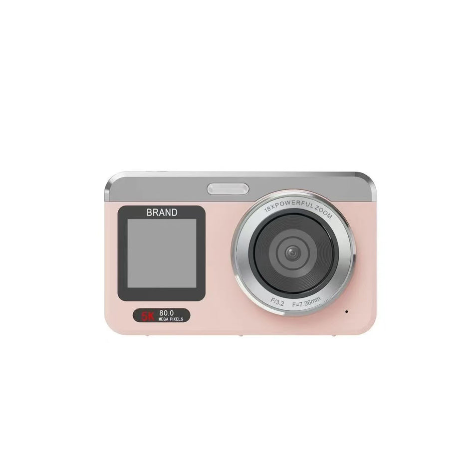 5K HDuggial Camera Dual Screen Front Rear Portable Selfie Camera