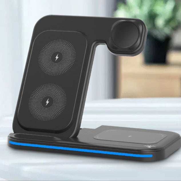 Folding 3-in-1 Charger – Phone, Earbuds & Watch