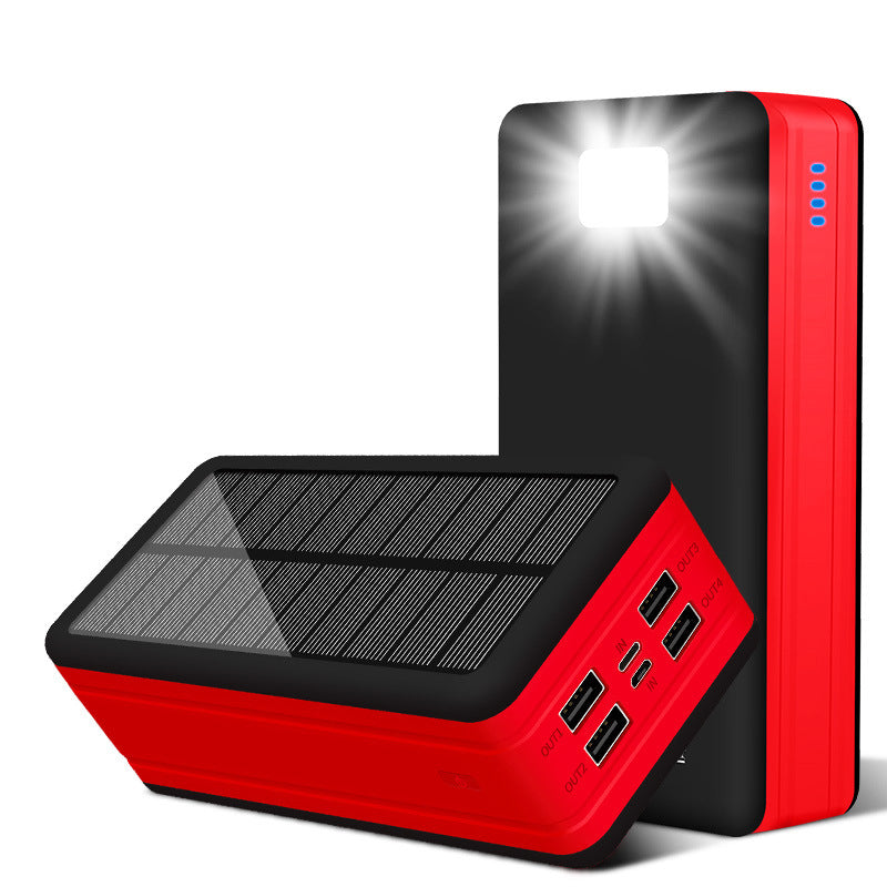 50000mAh Solar Power Bank Large Capacity 4-Output 2-Input