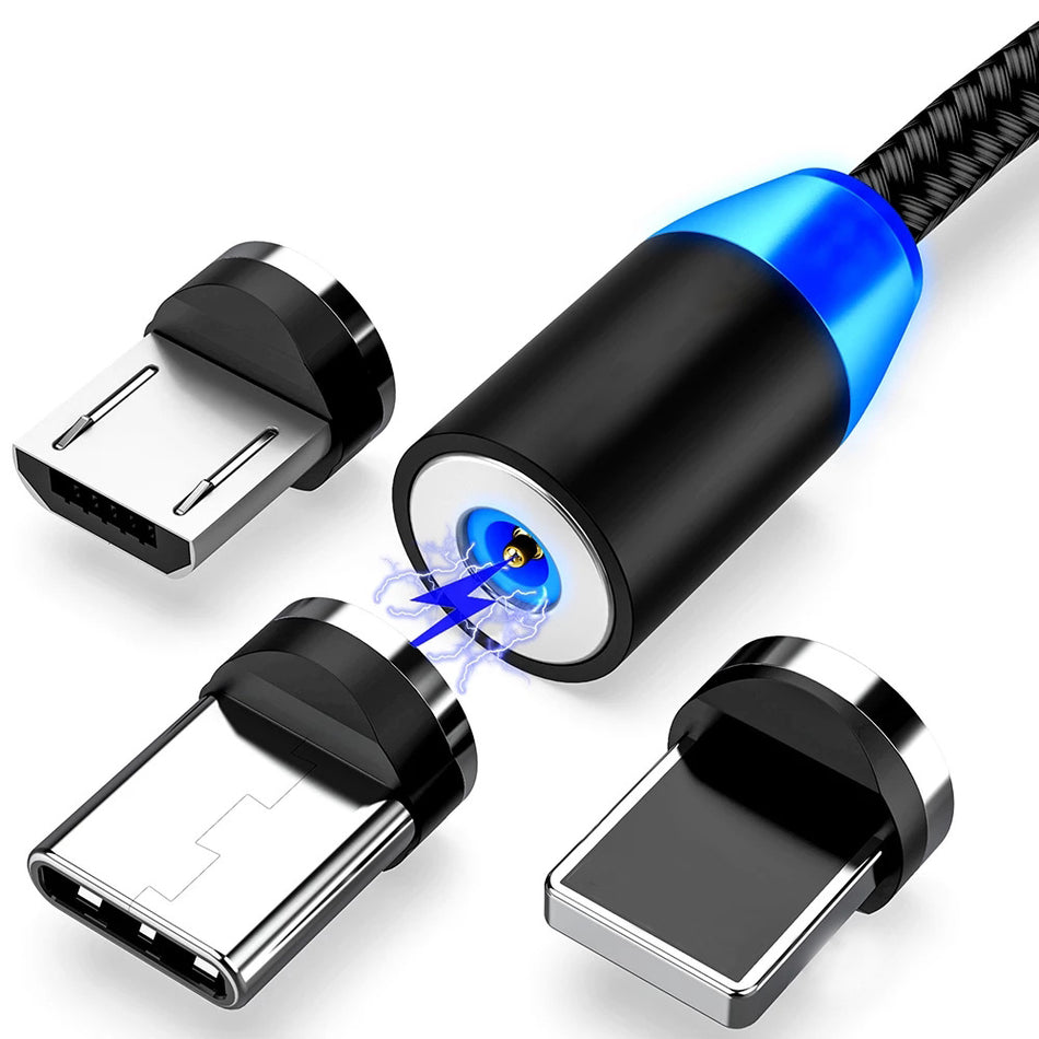 LED Magnetic Fast Charging USB Type-C Cable for Mobile