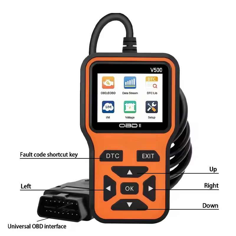 V500 OBD2 Car Diagnostic Scanner & Engine Fault Reader