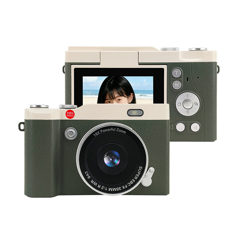 CCD Flip-Top Digital Camera – Portable Retro Student Camera Y02