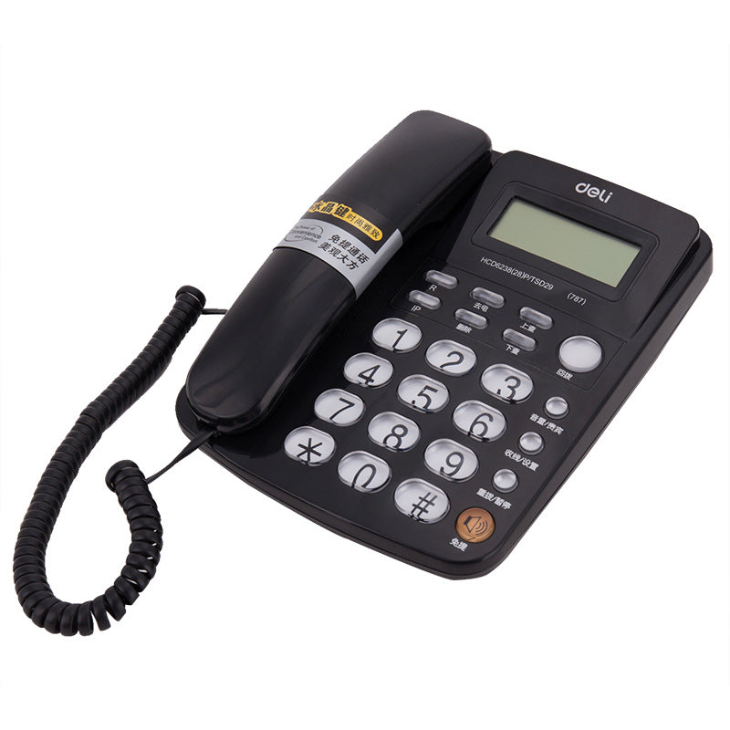 Deli 787 Corded Landline Phone with Caller ID – Red