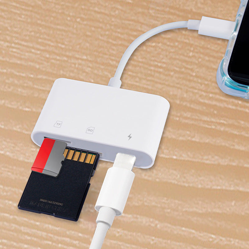 Apple Mobile Phone 3-in-1 Charging & Card Reader