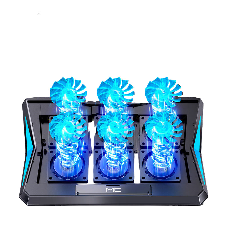 Notebook Cooling Base 6-Fan with Adjustable Height Stand