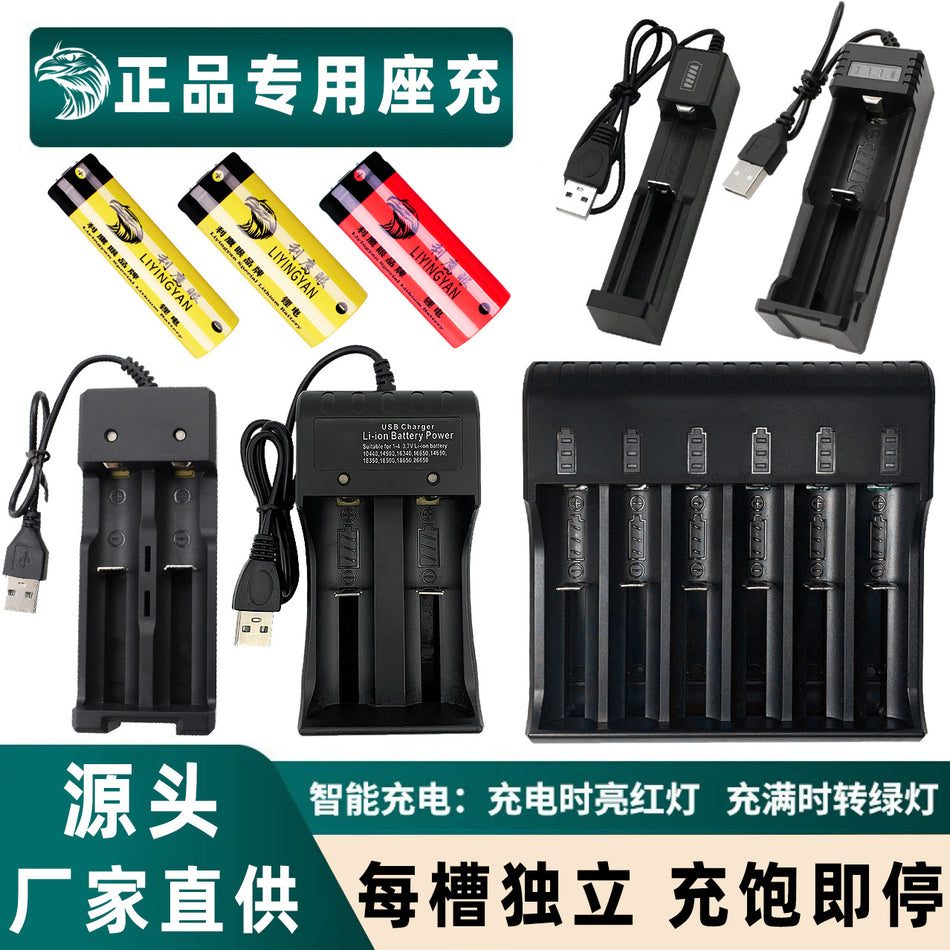 18650 Lithium Battery USB Charger – Multi-Slot Fast Charging