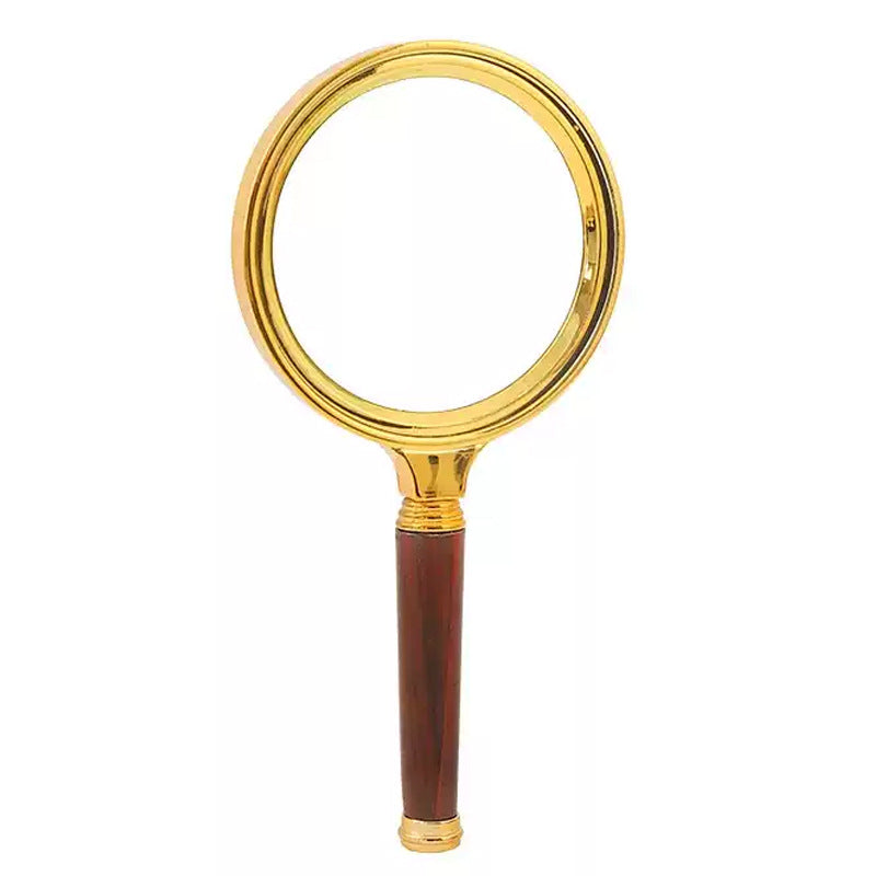 100x HD Handheld Wood Grain Magnifying Glass for Reading