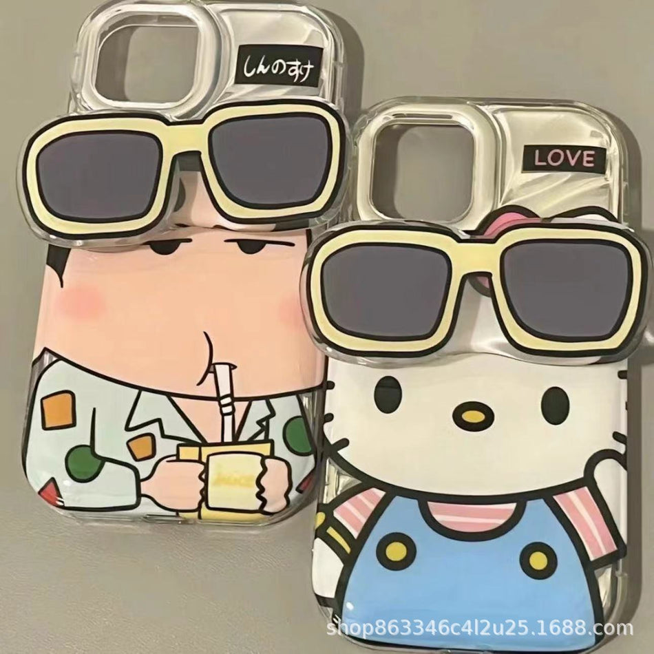 Crayon Shin-chan Cartoon Airbag iPhone Case