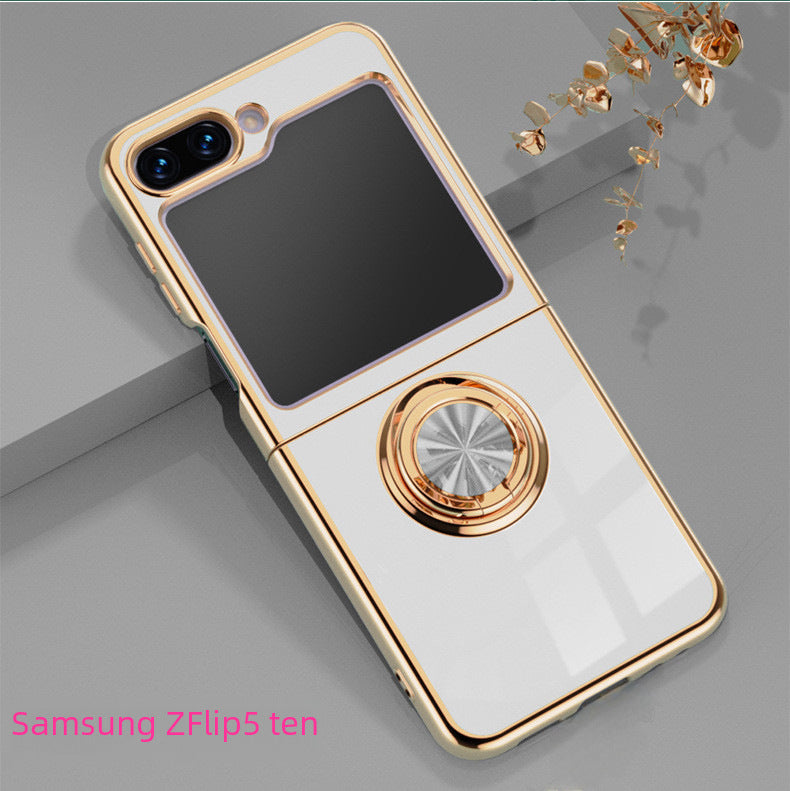 Samsung Z Flip 6 Magnetic Ring Electroplated Case
