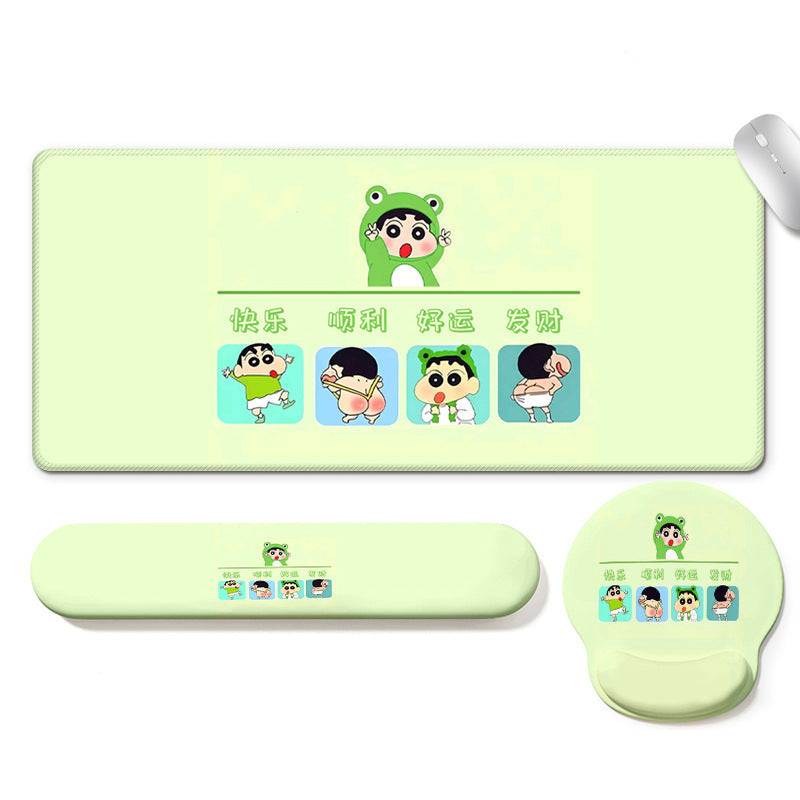 Crayon Shin-Chan Cute Desk Pad Set with Wrist & Keyboard Rest
