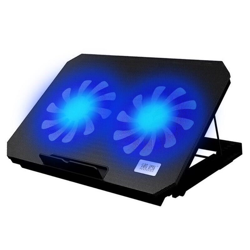 Adjustable Folding Laptop Cooling Pad with Luminous Base