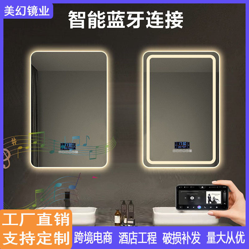 Smart Square LED Bathroom Mirror – Anti-Fog Touch & Sensor