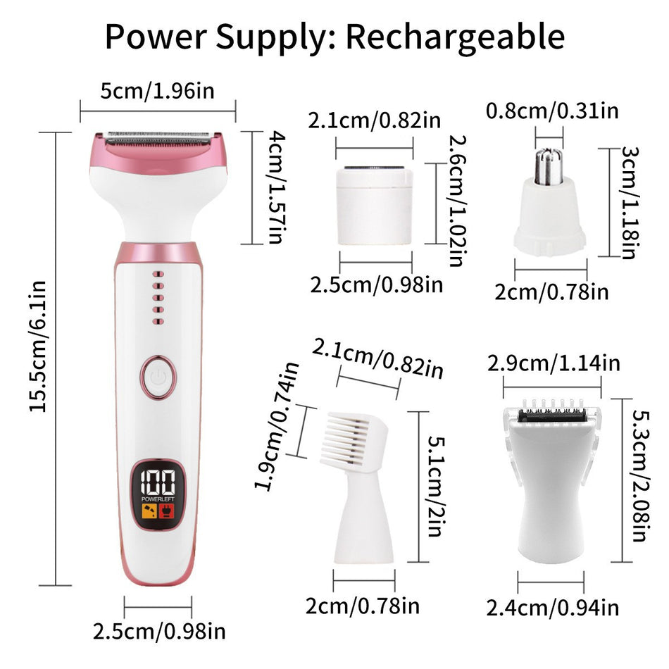 5-in-1 Women’s Epilator – Body & Private Hair Trimmer