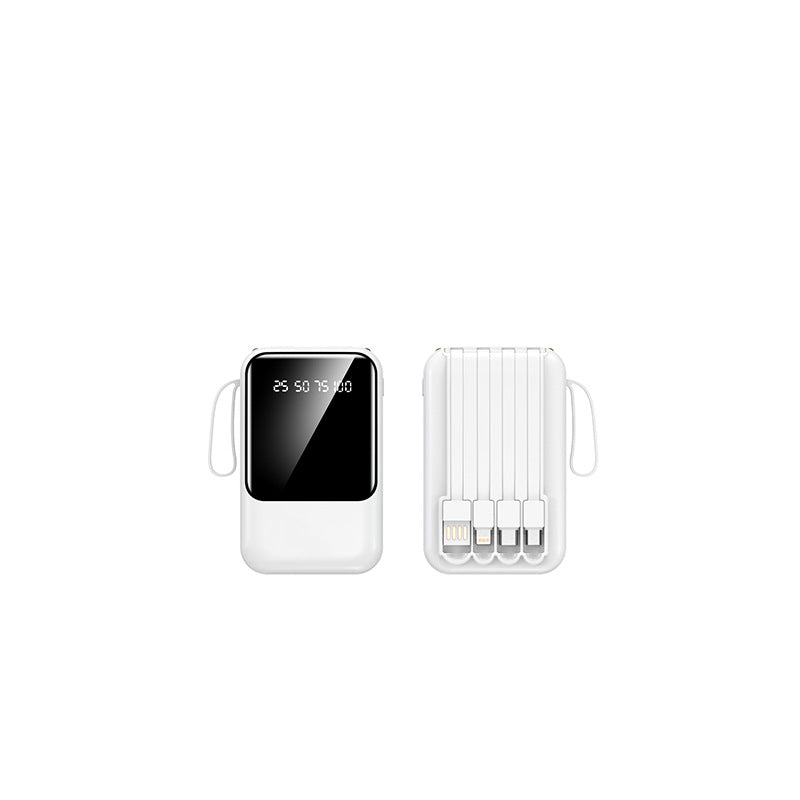 20W Fast Charging Power Bank – Built-in Cable, Portable