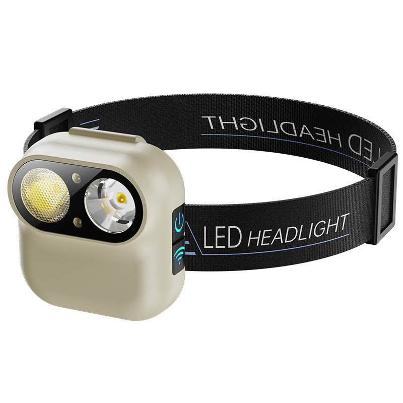 Sensor Clip-On Dual LED Rechargeable Outdoor Headlamp
