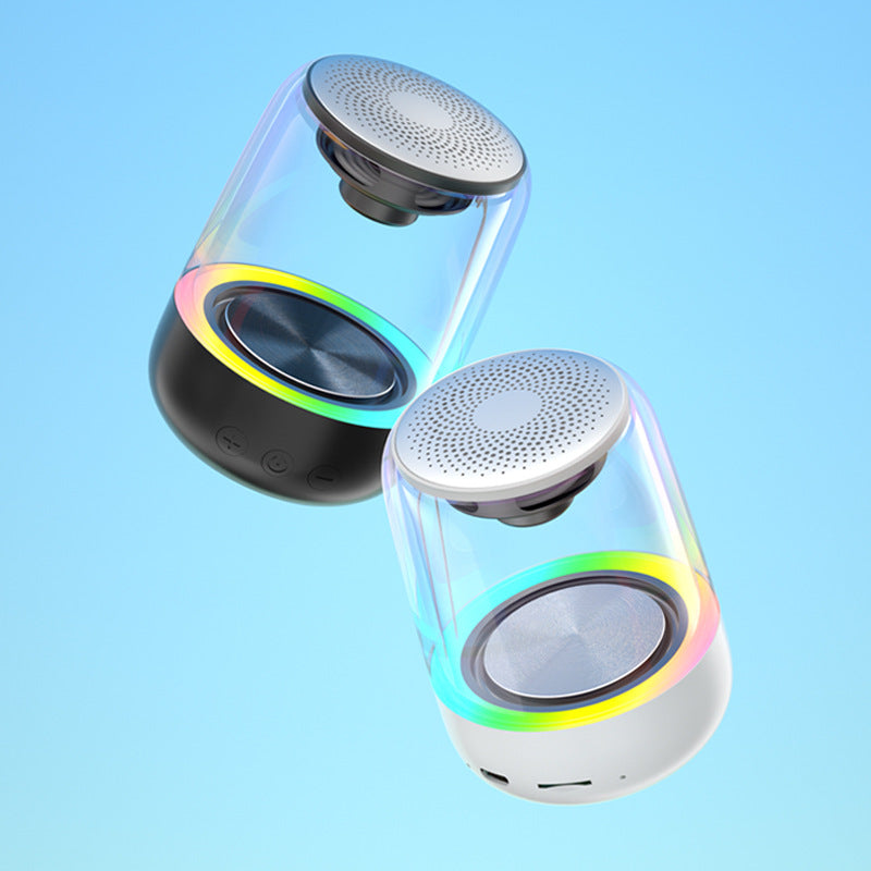 Transparent Bluetooth Speaker with LED Light & Bass