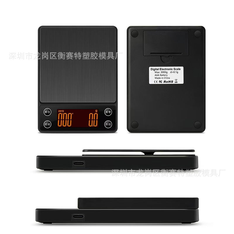Italian Mini Coffee Scale 0.1g with Smart Timer