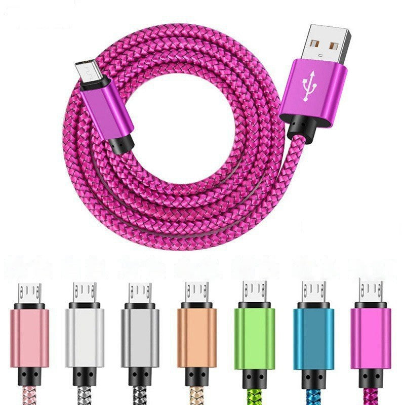 Fast Charging Woven Cable Aluminum Alloy 1-3M Android USB