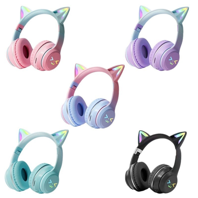 BT618 Gradient Color Over-Ear Bluetooth Headset for Gaming & Sports