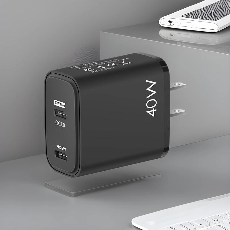 40W PD Multi-Port Fast Charger – EU & US Standard