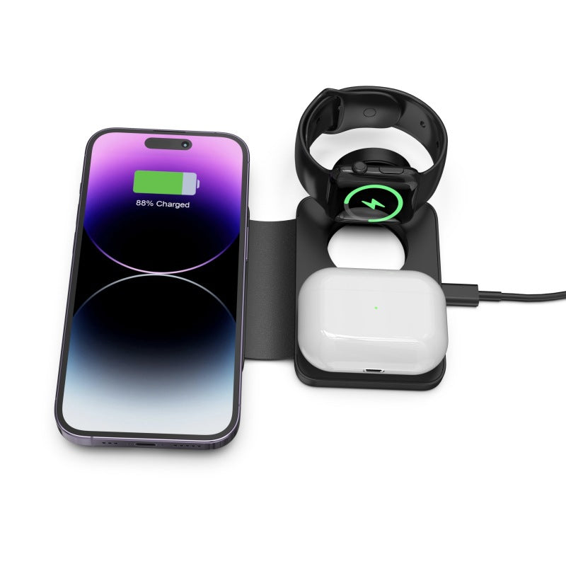 3-in-1 Ultra-Thin Foldable MagSafe Wireless Charger
