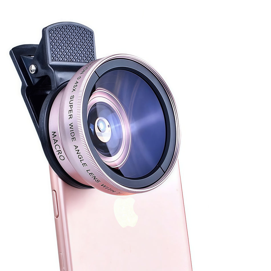 0.45X Ultra Wide Angle + Macro Mobile Phone Lens Clip