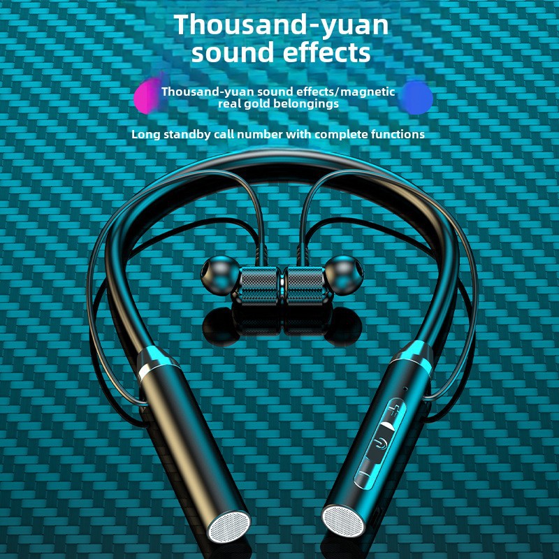 Strict Selection Neck Hanging Bluetooth Headset – Binaural, Long Battery & Sports Fit