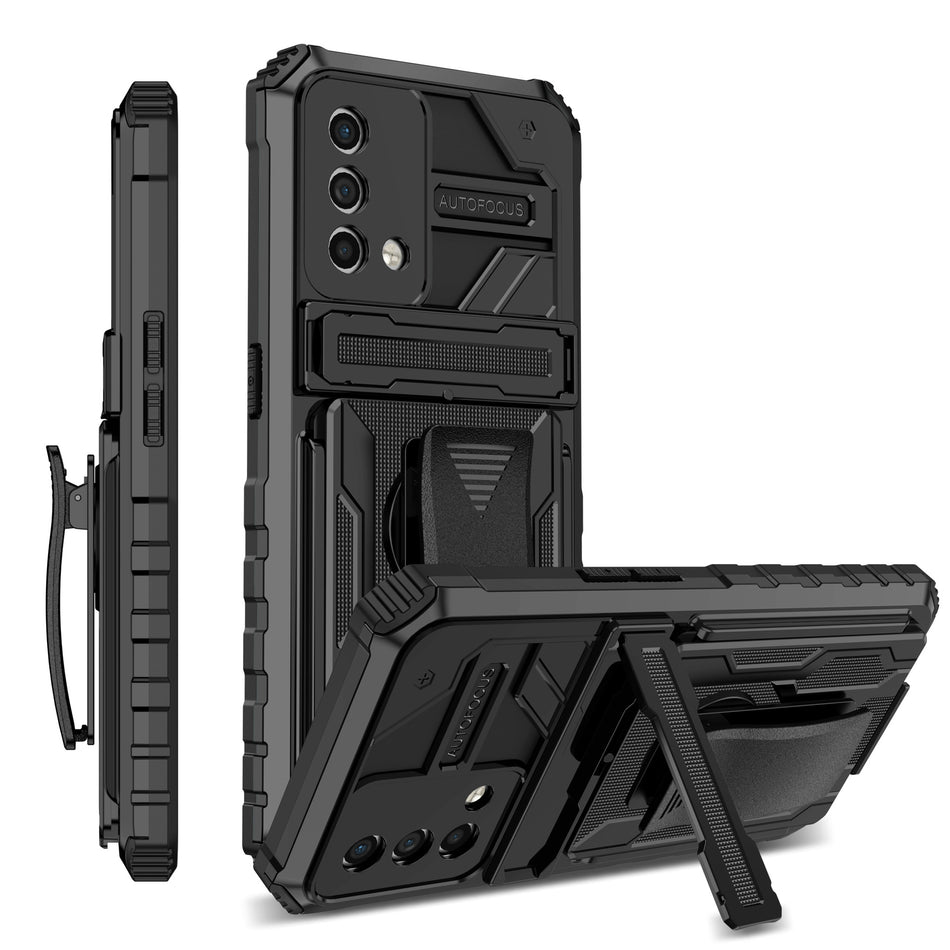Military-Style Bracket Clip Case for Oppo A54 & Realme C35