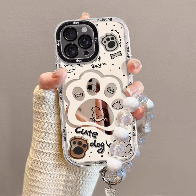 Cute Cat Claw Mirror Cooling Phone Case