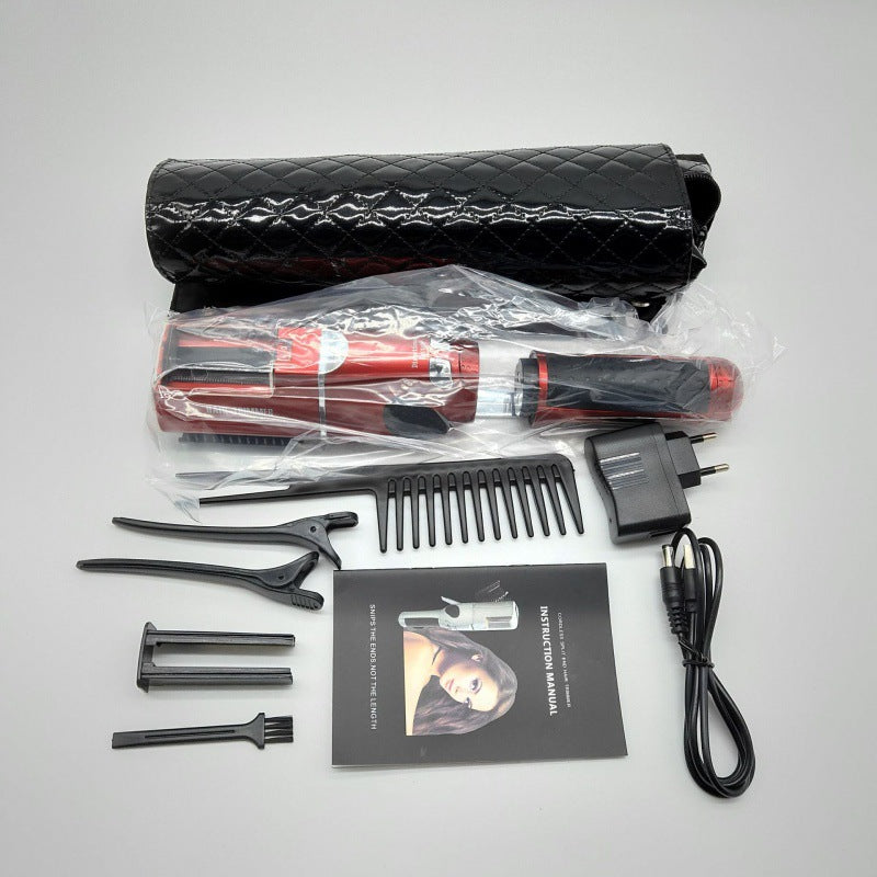 Rechargeable Split-End Hair Trimmer for Home Use