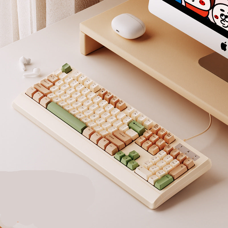Dazzling Wireless Keyboard & Mouse Set Mechanical Feel