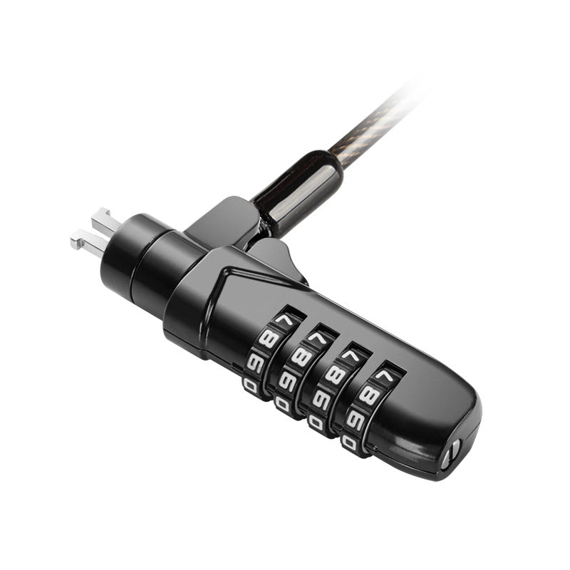 Keyhole Laptop Password Lock with Steel Cable Anti-Theft