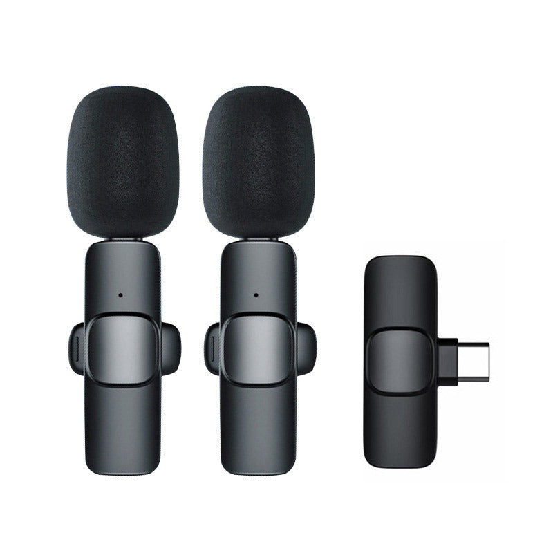 Mini Wireless Collar Clip Mic – Noise-Cancelling Bluetooth for Live & Mobile