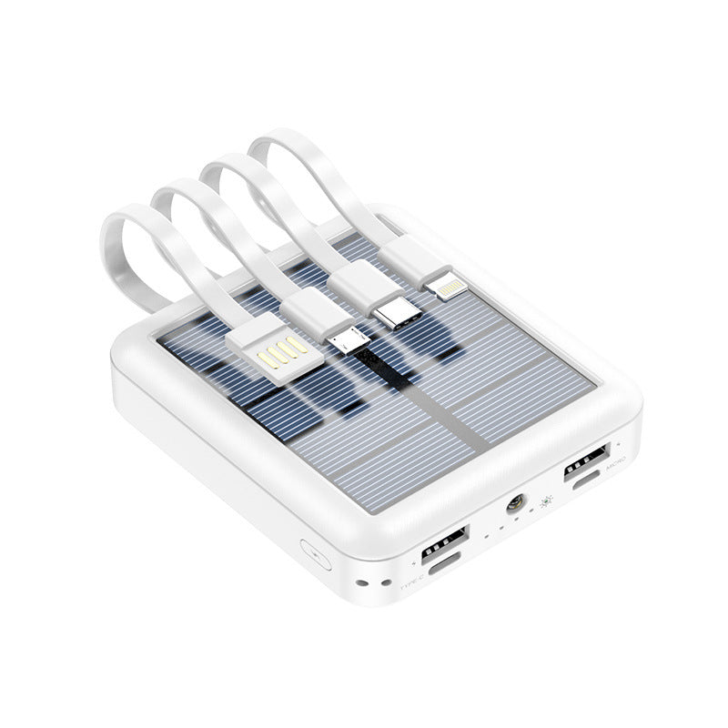 Mini Solar Power Bank 20000mAh with Cable