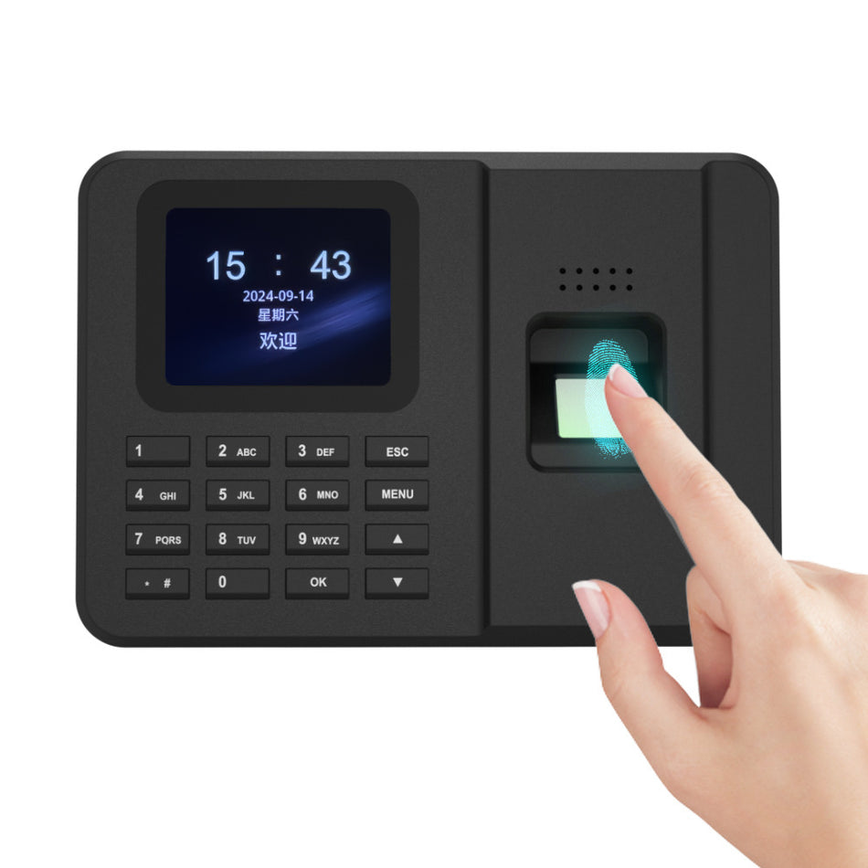 Password & Fingerprint Attendance Machine with U-Disk Export