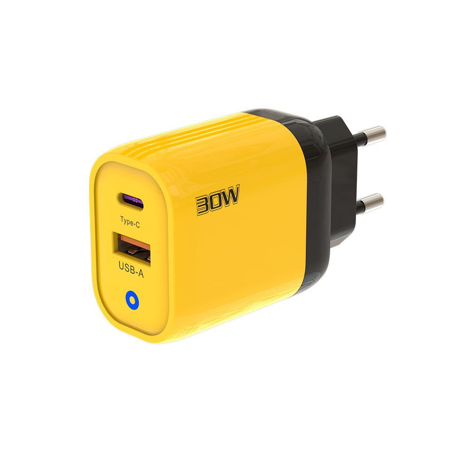 12W–30W QC Fast Charger Type-C + USB EU Plug