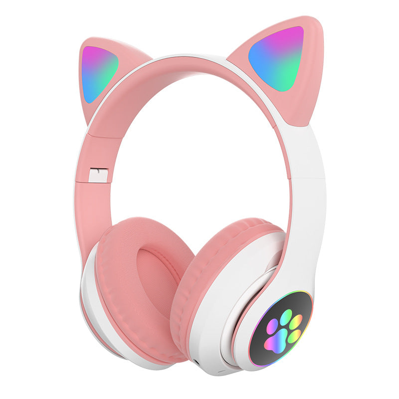 Cat Ear Bluetooth Headset 5.3 Headset Wireless Sports Game Bag Ear Headset Cute Trend Long Endurance