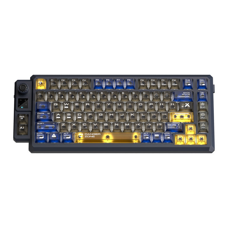 T75 Three-Mode Wireless Mechanical Keyboard: Customizable & Transparent