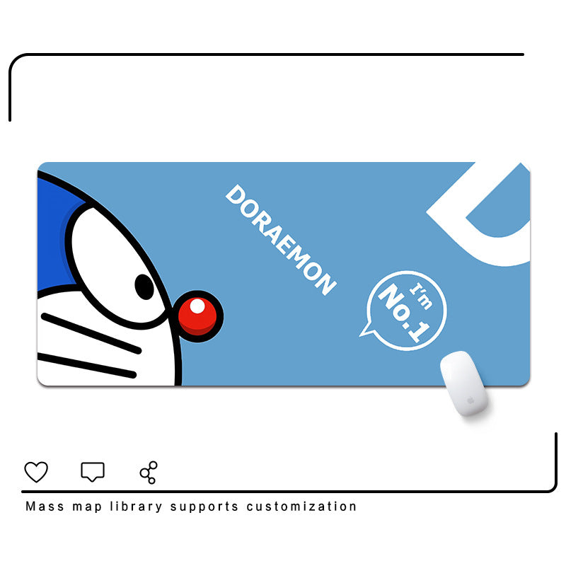 Doraemon Oversized Blue Desk Mouse Pad