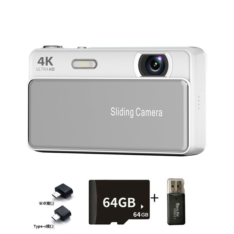 Sliding Cover Digital Camera 4K HD Photo Video Camera