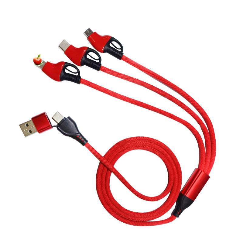 100W 3-in-1 Fast Charging Braided Cable