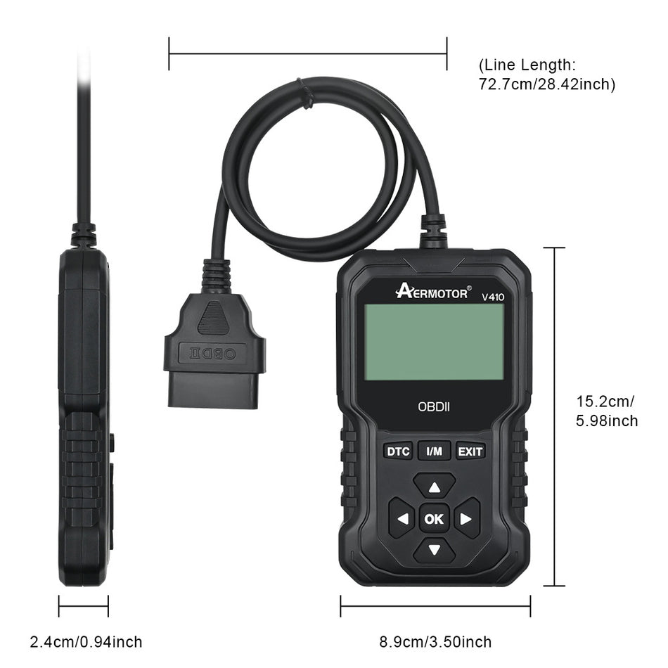 V410 OBD2 Car Diagnostic Scanner & Engine Code Reader