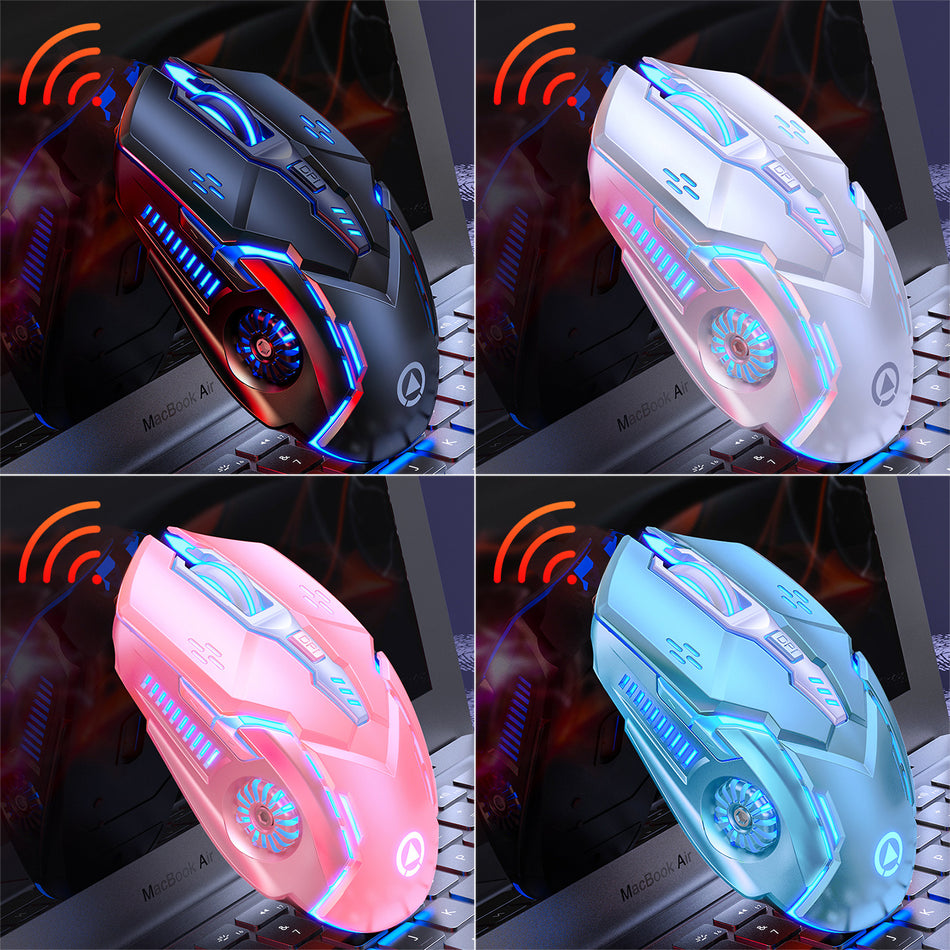 A9 Pink Wireless Mouse – Silent & Luminous for Girls
